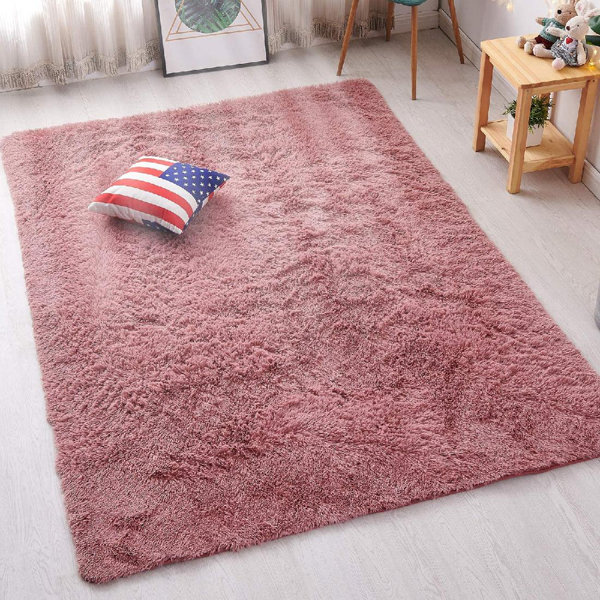 Mercer41 Devlyn Plush Pink Rug Wayfair
